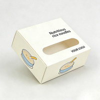Scatola di Carta Personalizzabile per Alimenti, Riciclabile, Economica, per Cibo per Bambini, Noodle, Biscotti, Snack, Pane, con Finestra