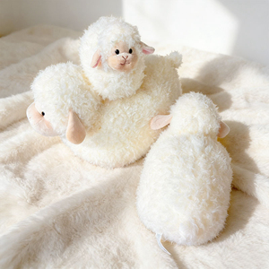Peluche di Agnello Riccio e Paffuto, Adorabile Pecora Imbottita, <span class=keywords><strong>Regalo</strong></span> Perfetto per Bambini, Simpatico Animale di Peluche - Product Image 3