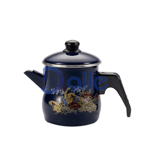 Bouilloire à thé turque en fonte émaillée vintage personnalisée Daile, écologique, pour cuisinières à gaz et à induction - Product Image 1