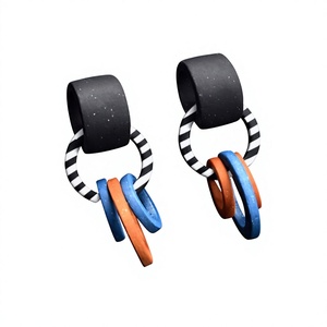 2026 Trendy Fancy Fashion Acrylic Resin Hoop Earrings With Designer Stylish Party Statement Earrings Jewelry Wedding Party Woman - Product Image 5