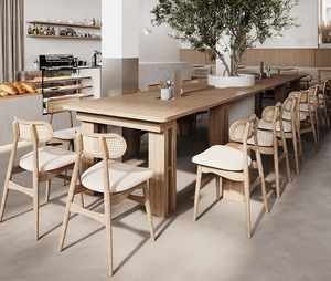 Sang Trọng Bàn Ăn Đặt 4 Ghế Bằng Gỗ Đồ Nội Thất Nhà Hàng Bàn Ăn Và Ghế Đặt Cho Khách Sạn Nhà Hàng Cafa - Product Image 3