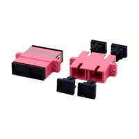 Adaptador de fibra óptica OM4 FTTH de 2 puertos de baja pérdida Conector RJ45 SC/PC Modo único 9/125um Adaptador de fibra dúplex compatible con red 4G