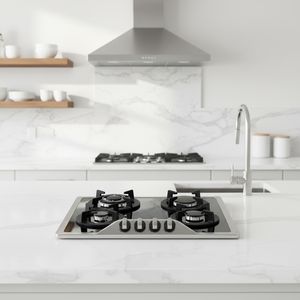 Cuisinière à gaz <span class=keywords><strong>encastrable</strong></span> 4 brûleurs en acier inoxydable pour hôtels et foyers – Vente en gros - Product Image 1