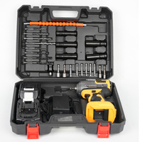 Kit de clé à chocs sans fil 21V à couple élevé, perceuse à chocs sans fil 2-en-1 avec 2 batteries et chargeur