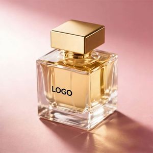Botella de Perfume Cuadrada de Vidrio Transparente de Lujo con Tapa Metálica, Ideal para Envasado de Fragancias de Alta Gama de 100 ml - Product Image 2