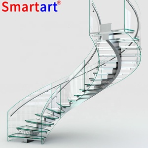 2025 mới được thiết kế smartart đúc sẵn hiện đại sang trọng trong nhà kim loại cầu thang tùy chỉnh Mono ráp dây thẳng cầu thang - Product Image 4