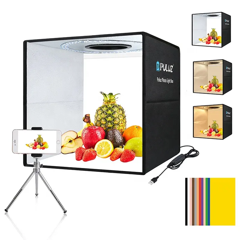 40cm light plegable estudio fotográfico portátil mini-fotobox LED kit carpa cubo photobox 