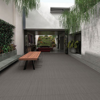 Baldosa Marbella Antracita 15x90 cm 10 mm Mate con Borde Rectificado para Piso y Pared