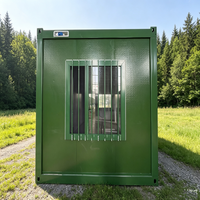 Maison préfabriquée modulaire portable en conteneur avec panneaux sandwich, design moderne, utilisable comme abri pour voiture