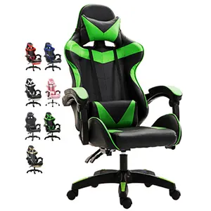 网吧游戏椅绿色中国摇滚式赛车游戏椅符合人体工程学终极游戏椅赛车制造商