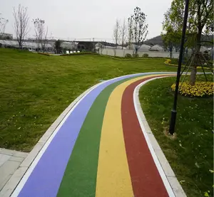 Matériau de revêtement de sol en particules de céramique pour chaussée route antidérapante agrégats multicolores passerelle pavage sol de jardin