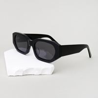 0723 mode haute qualité luxe classique concepteur rétro nuances Logo personnalisé polarisé acétate lunettes de soleil irrégulières femmes hommes 2024