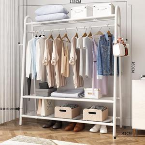 Perchero para ropa, perchero plegable simple para el suelo, adecuado para dormitorios, hogares, residencias estudiantiles y otros usos domésticos. - Product Image 1