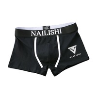 Nouveau Caleçon Boxer en Coton Imprimé pour Homme, Taille Mi-Haute, Assorti de Couleurs