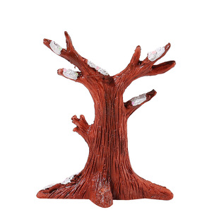 Árbol en Miniatura Simulado de Resina, Adorno Artesanal, Decoración Navideña con Escena de Nieve, para Uso en Interiores - Product Image 5