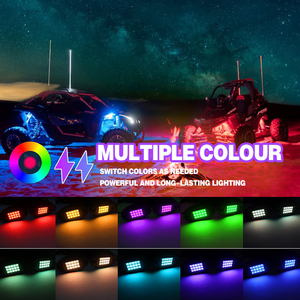 Luces Cho <span class=keywords><strong>LED</strong></span> De 3 Đèn <span class=keywords><strong>Led</strong></span> Para Camion Camiones 12V 24V RGB 8 Vỏ Xe Tải Đèn Đá Cho Xe Tải Đá Ánh Sáng Cho Off Road ATV - Product Image 6