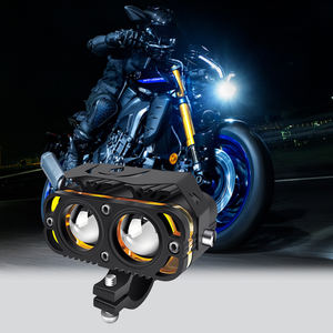 Faro Delantero LED para Motocicleta, Luces Antiniebla Amarillas y Blancas, Luz de Trabajo IP67 Impermeable, Mini Faro LED de 20W con 2 Lentes para SUV - Product Image 6