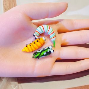 Colorato Mini Bug verme figurina artigianale in vetro di Murano per i bambini per pasqua Halloween regali di natale modellato modello Design - Product Image 2