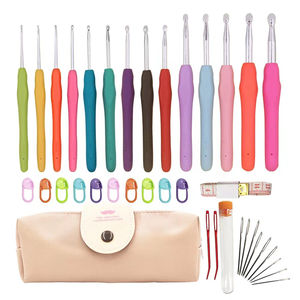 Juego <span class=keywords><strong>de</strong></span> ganchos <span class=keywords><strong>de</strong></span> ganchillo con estuche para tejer a mano, <span class=keywords><strong>agujas</strong></span> extralargas, 14 tamaños, 2mm-10mm - Product Image 5