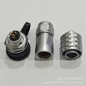 Prise d'Aviation SF12 M12 2 9 Broches à Verrouillage Automatique Push-Pull en Alliage de Zinc Plaqué Or Connecteur en Cuivre - Product Image 3