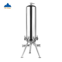 Boîtier de filtre à liquide en acier inoxydable 304/316L certifié ISO9001 CE, poli électrolytiquement, compatible avec les éléments filtrants à eau de 10 à 40 pouces