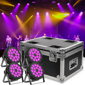 200W UV + RGB LED 18*10W DMX <span class=keywords><strong>Infinite</strong></span> Mixing y Rainbow Effect Stage DJ Par Light con <span class=keywords><strong>Flight</strong></span> Case - Product Image 1