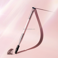 0060 Double extrémité OEM vraies Techniques de gros Offre Spéciale synthétiques bon prix rose professionnel simple ensemble de pinceaux de maquillage de sourcil