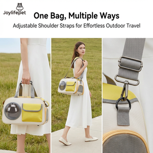 حقيبة قطة بكتف واحد تصميم كبسولة فضاء عصرية محمولة على ظهره متقاطعة مع الجسم للقطط ذات سعة كبيرة تسمح بالتهوية للحيوانات الأليفة - Product Image 4