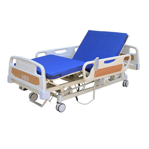 Electric Hospital Bed Three Function With <b>Adjustable</b> Backrest And <b>Leg</b> Rest For Home And Medical Use Stainless Steel Frame - Product Image 1