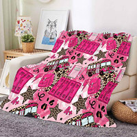 Manta de Franela con Estampado Western y Diseño de Libro para la Vuelta al Cole, Decoración para Habitación, Regalo para Niños