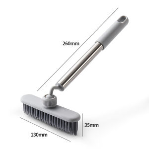 Brosse de nettoyage pour les angles morts, les joints de carrelage, les toilettes, la douche, en microfibre, avec poignée en acier inoxydable rotative à 360 degrés - Product Image 6