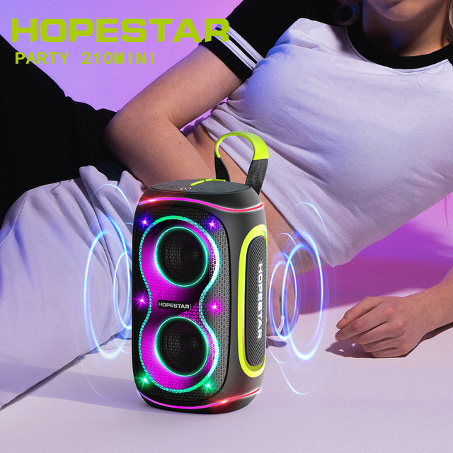 HOPESTAR 30W Party 210Mini IPX6 Waterproof Wireless Outdoor Portable Party Blue Tooth BT5.3 Super Bass Speaker With RGB Light