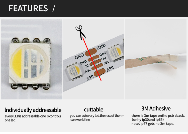 Hot sale Constant Current SMD 5050 UCS2904 RGBW Flexible LED Strip 4 in 1 constant current rgbww rgbw led strip