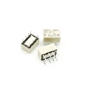 Relai Sinyal Mini 2-Pole 8-Pin DPDT 6K-2P-Y 5VDC 12VDC 24VDC 3VDC 4.5V Dudukan PCB Asli