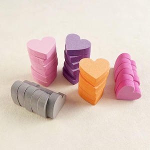 Mini éponge de polissage double face en forme de cœur de pêche pour ongles - Product Image 3