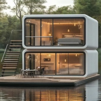 KT Pomme préfabriquée pour maison conteneur non utilisée Villa capsule pour cabine extérieure Maison conteneur extensible pour hôtel