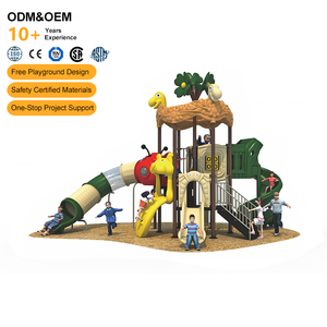 Ensemble de jeux d'extérieur commercial en plastique pour enfants, avec toboggan, sur le thème du zoo, pour écoles, aires de jeux, parcs et garderies, pour l'éveil STEM - Product Image 2