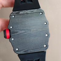 Nouvelle montre mécanique de sport automatique ultra-fine de luxe haut de gamme pour homme – Boîtier en fibre de carbone blanche