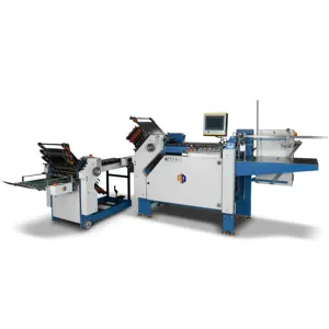 Máquina dobradeira de papel manual eletrônica de qualidade para todos os tamanhos, 14 placas de fivela 380V, da indústria de impressão