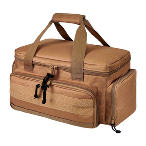 Tool Duffle Bag Brown Multi Function Water Resistant Tool Storage With Top Handle Universal Use 5-9 Pockets Nylon Lining - Product Image 1