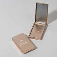 Boîtier magnétique vide rechargeable pour fard à paupières mini 15,7 mm, conteneur d'emballage 2 couleurs, palette de blush, avec paillettes cosmétiques