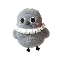Calidad lindo Cuervo felpa pájaro negro peluche pingüino colgante decoración tipo alivio del estrés juguete PP algodón