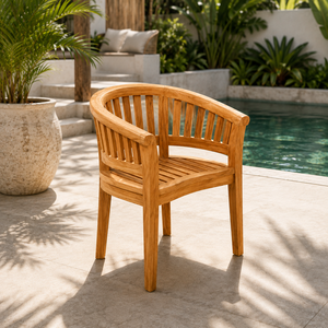 เก้าอี้อาบแดด Apollo Banana รุ่น Teak ทนทาน นั่งสบาย เป็นมิตรกับสิ่งแวดล้อม เหมาะสำหรับสวนกลางแจ้ง วิลล่า ลานบ้าน และระเบียง - Product Image 6