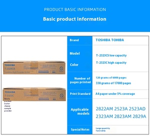 กล่องผงโทนเนอร์2829A สำหรับ2523A 2323 2823Am เหมาะสำหรับ Zt2323Cs T-2323C 2523A โทนเนอร์ C - Product Image 2