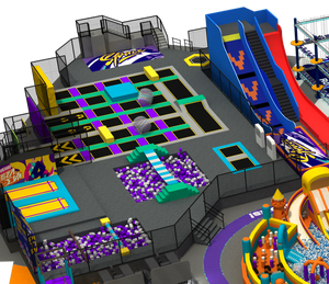 QiaoQiao Parque de Trampolines Comercial Interior para Niños de 3 a 15 Años, Capacidad de 100-300 kg, 500 Personas - Product Image 1