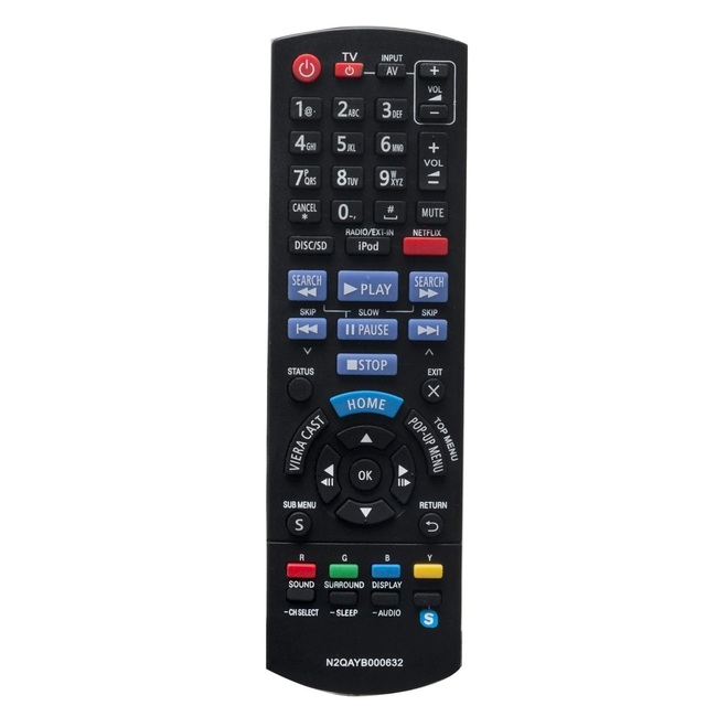 N2QAYB000632 Replace Remote Compatible with Panasonic Home Theater SC-BTT370 SC-BTT770 SCBTT370 SCBTT770 SC-BTT270
