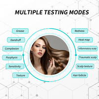 AI Cheveux et cuir chevelu Caméra HD 10X-200X Zoom Trispectral Lmaging Analyseur de cheveux précis Machine d'analyse du cuir chevelu