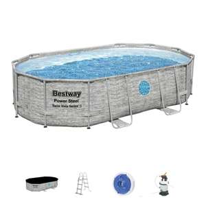 Piscina Desmontable <span class=keywords><strong>Bestway</strong></span> 56946 Splashview, Ovalada, Portátil, de Gran Capacidad, con Estructura, para Familias, Uso en Exteriores, con Accesorios - Product Image 1