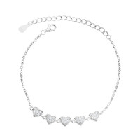 Nouveau produit Offre Spéciale personnalisé en forme de coeur Ins Style 925 Sterling Silver Charm Fine Jewelry Bracelet