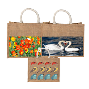 กระเป๋าถือผู้หญิงสีดำ กระเป๋าโท้ทพร้อมกระเป๋าผ้ากระสอบขนาดใหญ่ พิมพ์ลายดิจิทัล ผลิตในอินเดีย รัฐเบงกอลตะวันตก - Product Image 3